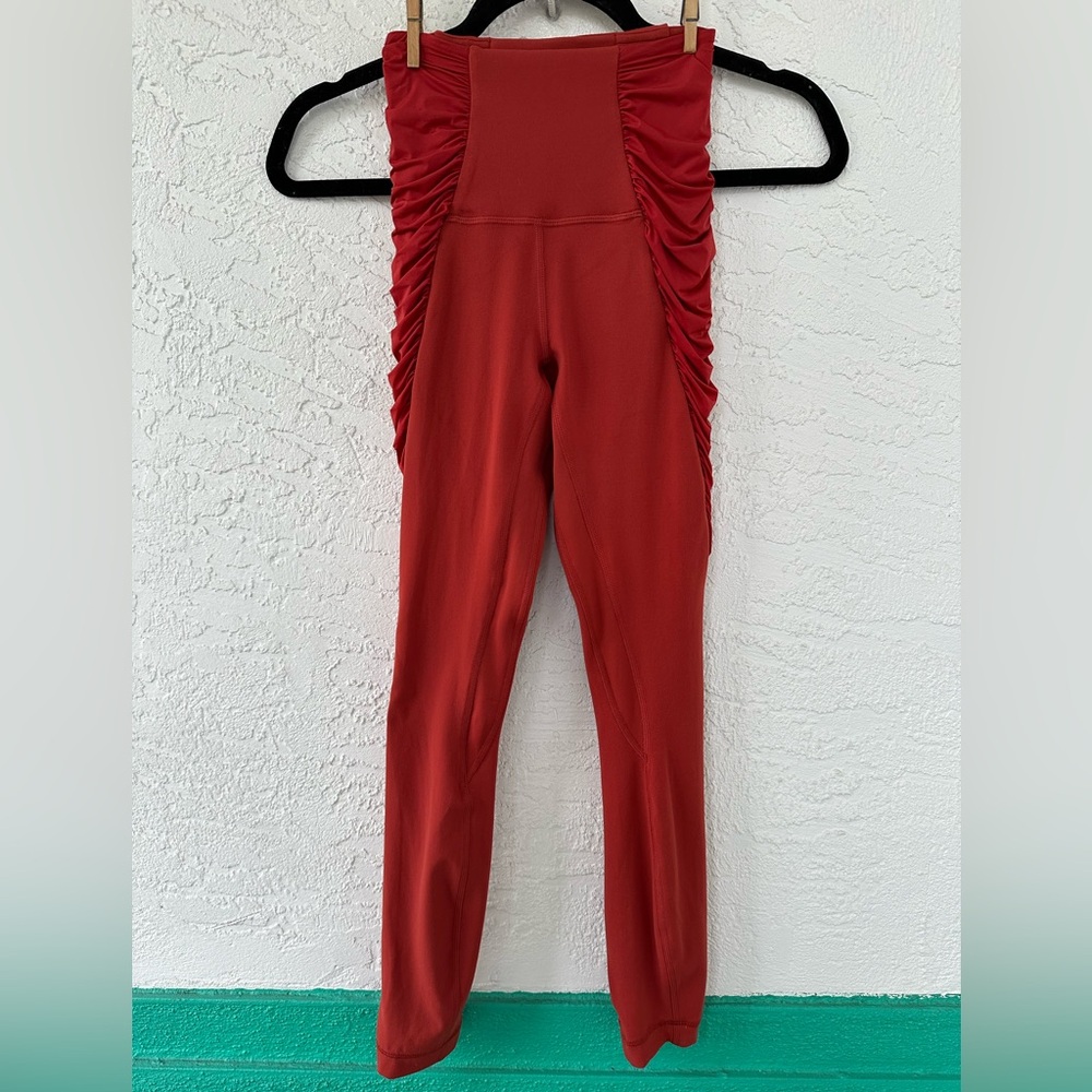 Lululemon Align High-Rise Leggings 25" Ruched Special Edition Cayenne Size 2